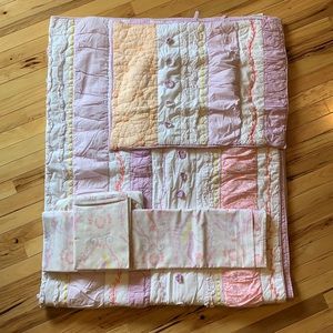 VGUC Pottery Barn Kids Twin Quilt, Sham and Sheets